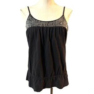 Route 66 Original Clothing Women’s Y2K Sequin Cotton Top size L Drawstring Waist